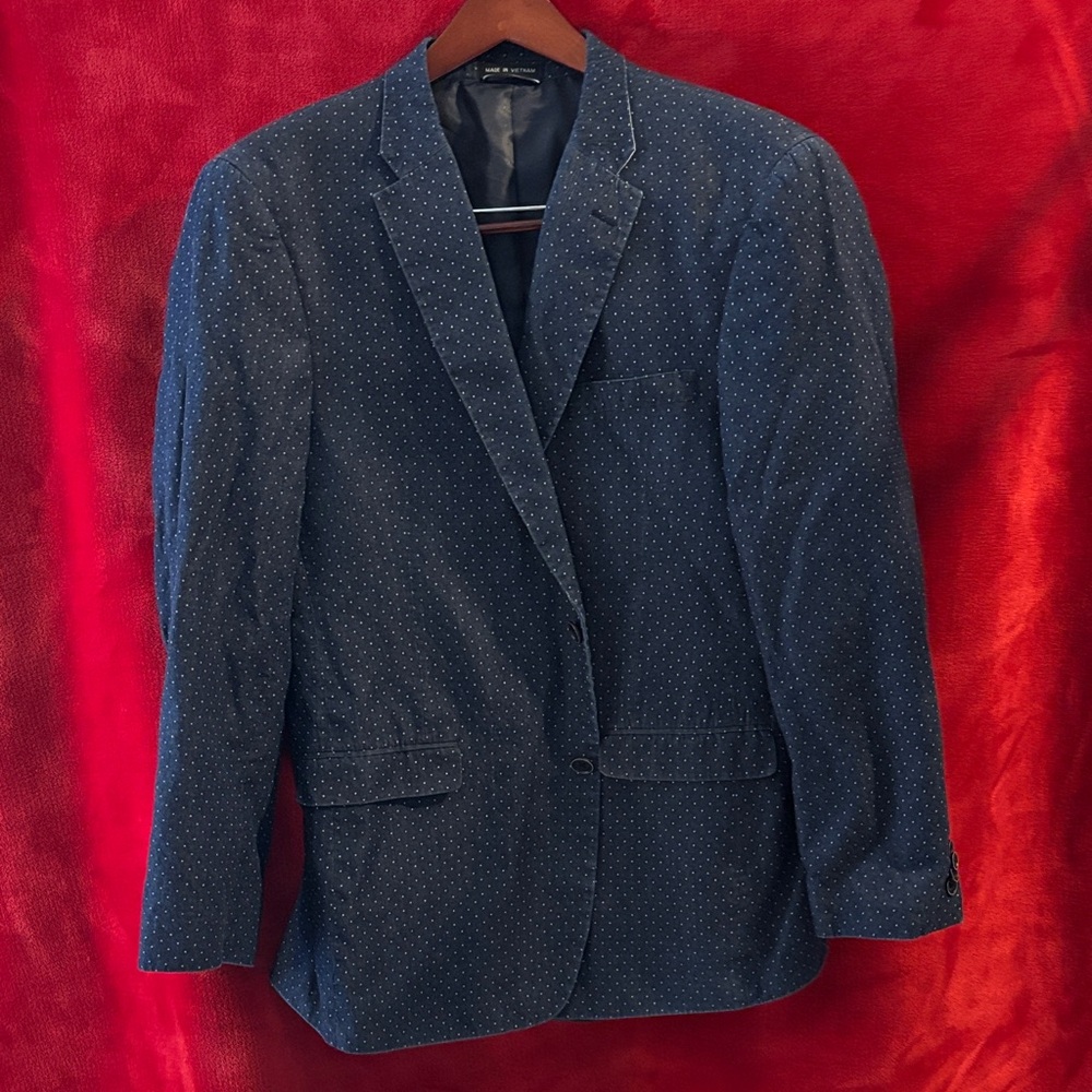 Tommy Hilfiger Navy Polka Dot Blazer